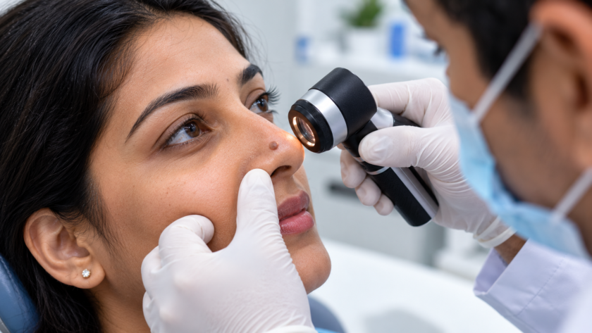 mole on nose removal