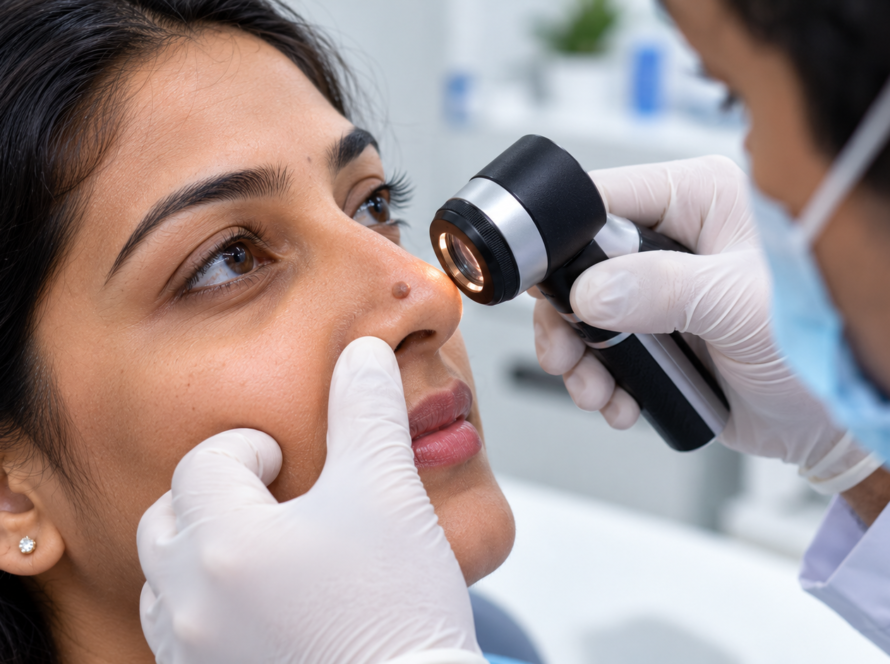 mole on nose removal