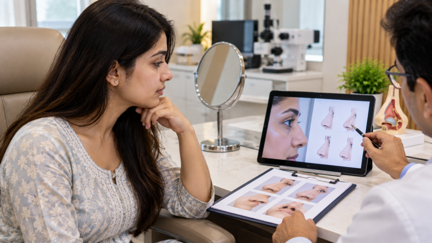 rhinoplasty surgeon in Nanpura