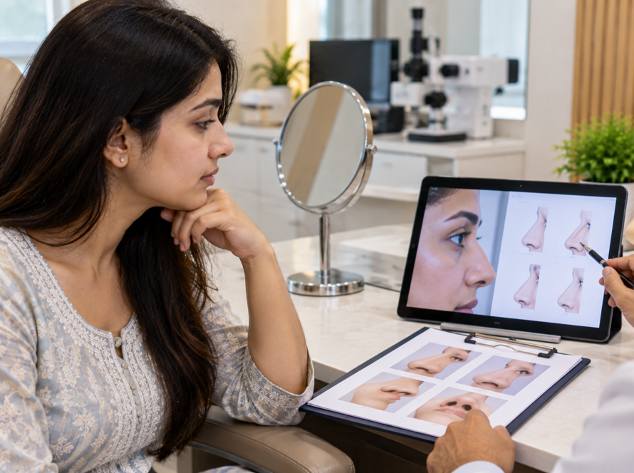 rhinoplasty surgeon in Nanpura