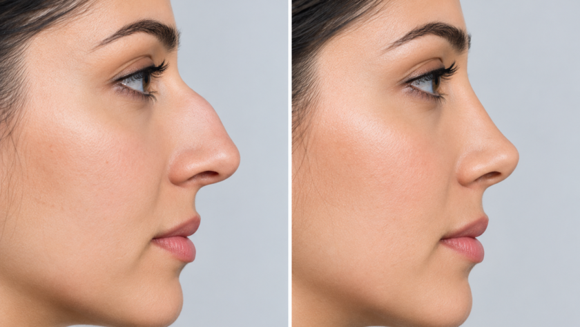 Before and After Rhinoplasty Profile