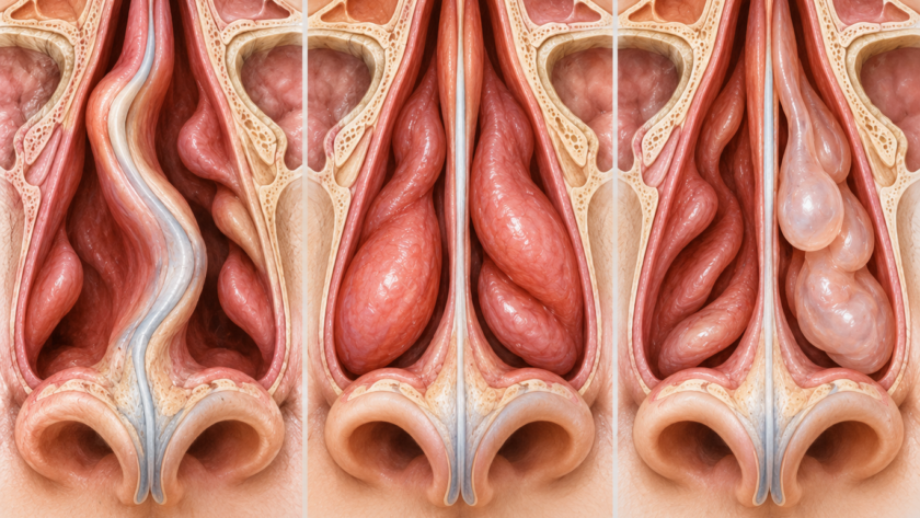Comparative Nasal Anatomy Cross-Sections