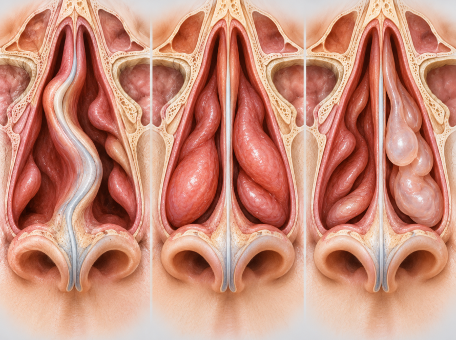 Comparative Nasal Anatomy Cross-Sections