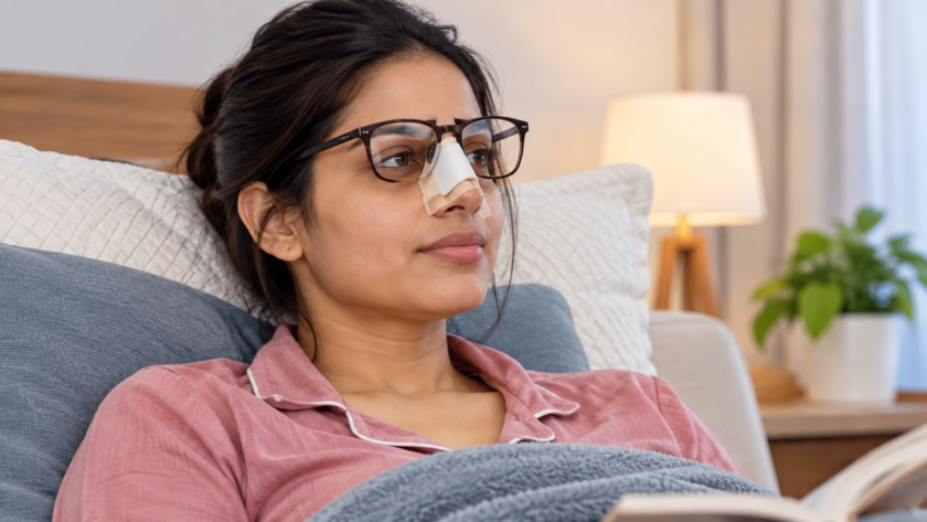 Cozy Post-Rhinoplasty Recovery Reading