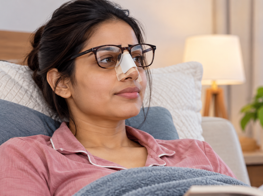 Cozy Post-Rhinoplasty Recovery Reading