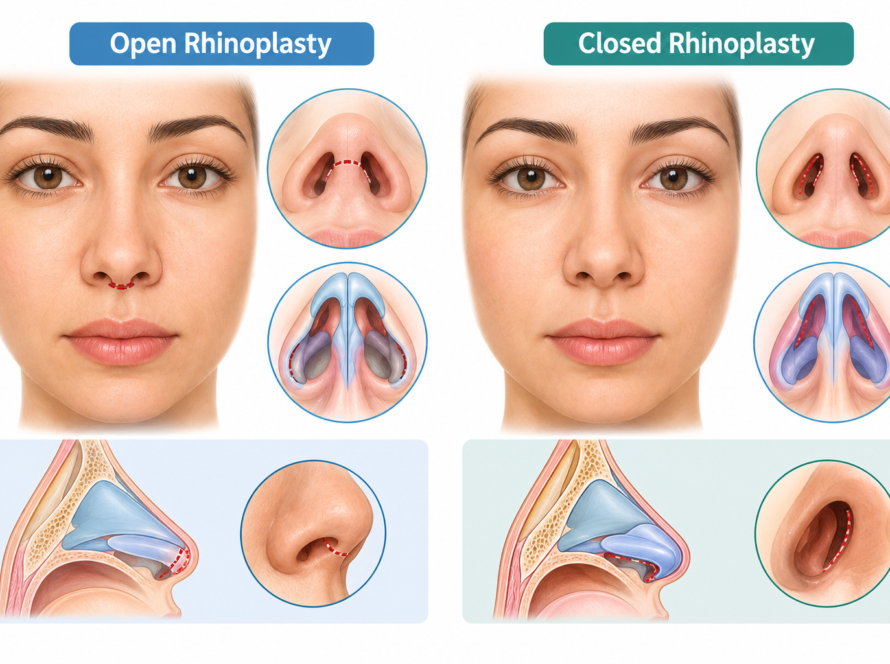 open vs closed rhinoplasty